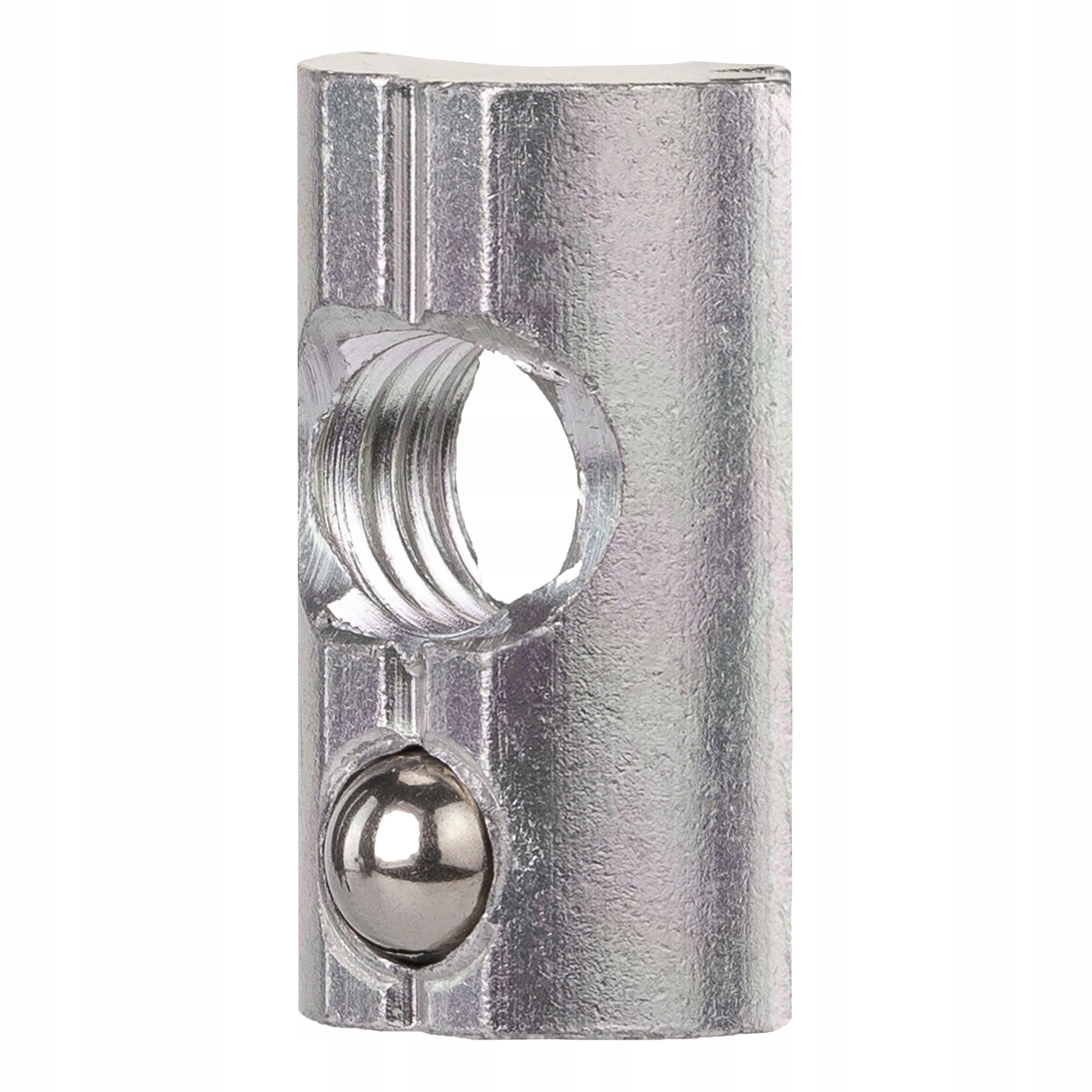 Aluminiowy wpust przesuwny M8 z kulką