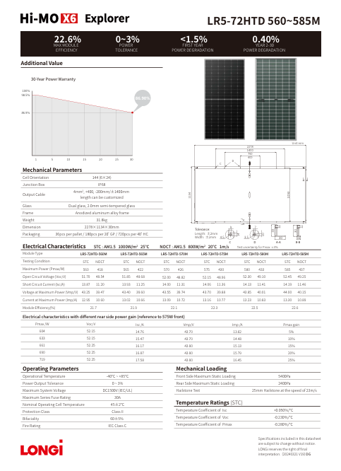 Longi Solar 570W LR5-72HTD-570M Bifacial Glass-glass Srebrna Rama