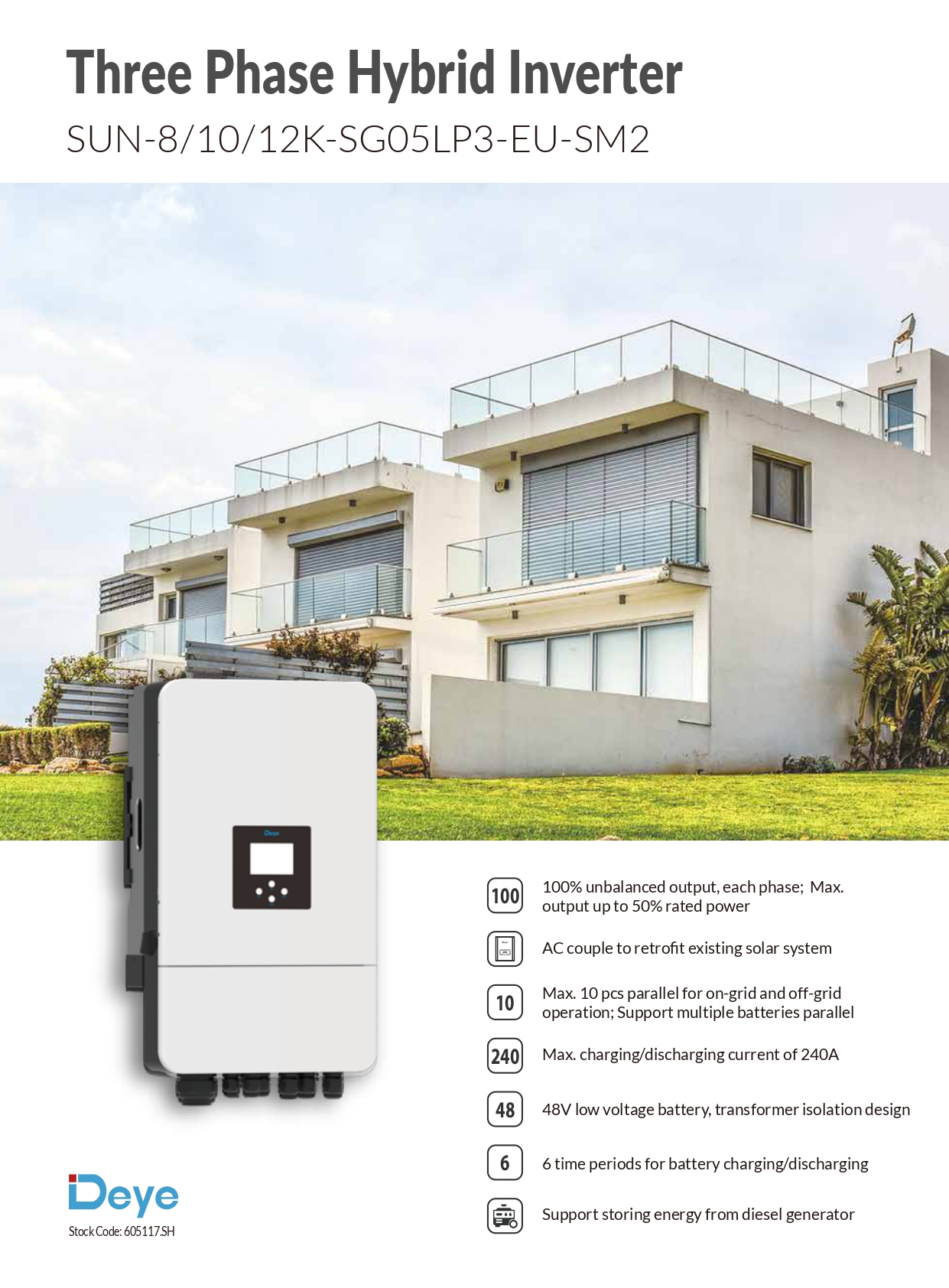 Deye SUN-15K-SG01HP3-EU-AM2 Falownik Hybrydowy Deye SUN-10K-SG05LP3-EU